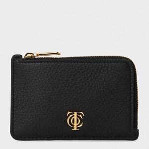 Tiffany & Co. Black Card Holder with Gold Logo